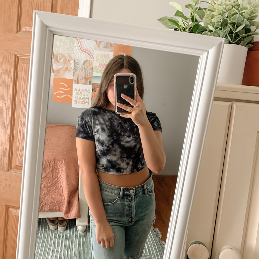 tie dye criss cross top